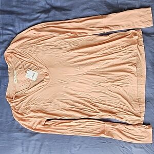 Free People We The Free Fresh and Clean Longsleeve Coral Mist S